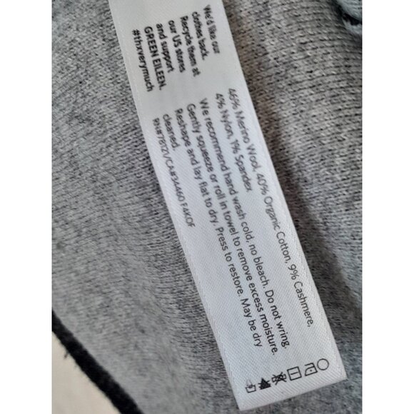 Eileen Fisher Merino Wool Organic Cotton Open Long Cardigan Pockets XL Gray - Picture 6 of 6